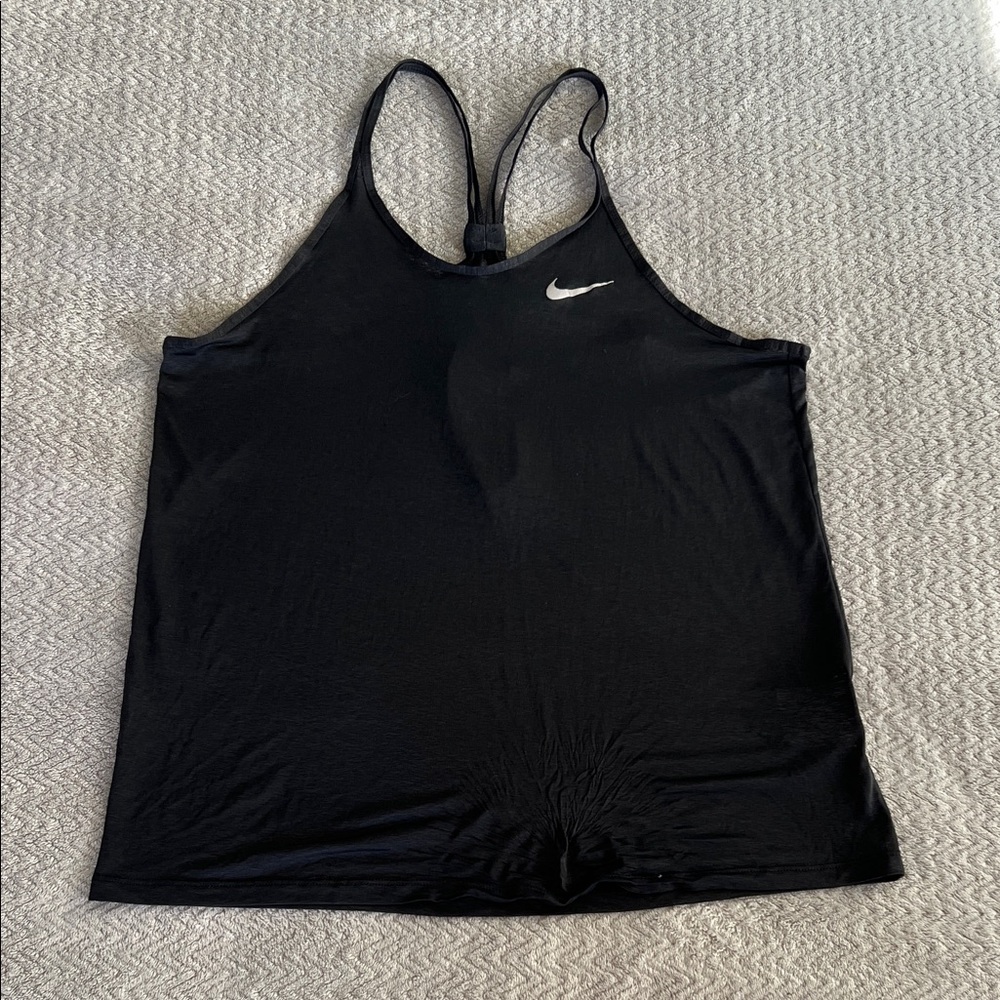 💋3/$10💋Nike Women's Lightweight Dri-Fit Racerback Black Tank Top Size Medium